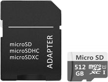Load image into Gallery viewer, 512GB Micro SD Card Ultra Micro SDXC UHS-I Memory Card 512GB High Speed Class 10 TF Card with SD Adapter (512GB-C)
