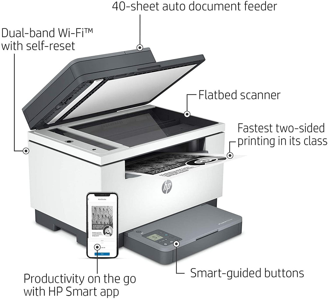HP LaserJet MFP M234sdw Wireless Black & White All-in-One Printer, with Fast 2-Sided Printing (6GX01F)