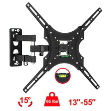 Load image into Gallery viewer, Full Motion TV Wall Mount Bracket Swivel Tilt for 23 32 36 37 40 42 46 49 50 55&quot;
