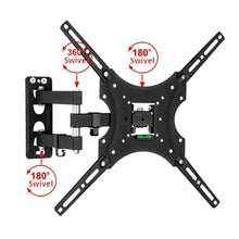 Load image into Gallery viewer, Full Motion TV Wall Mount Bracket Swivel Tilt for 23 32 36 37 40 42 46 49 50 55&quot;

